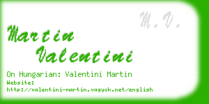 martin valentini business card